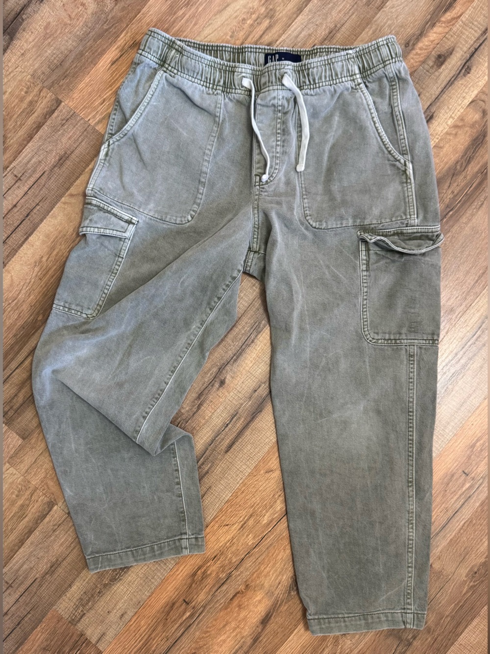 GAP Easy Jean New Ease Cargo Denim Pants Faded Mesclun Green Women's Medium